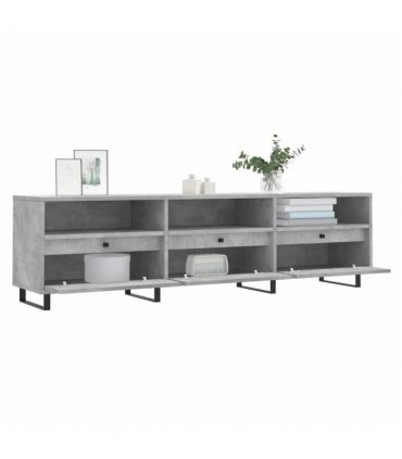 vidaXL TV Cabinet Concrete Grey 150x30x44.5 cm Engineered Wood — V0672040646