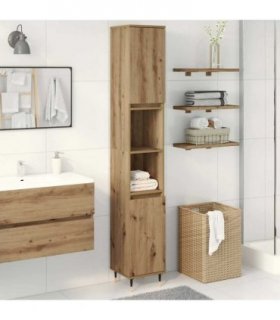 vidaXL Bathroom Cabinet Artisan Oak 30x30x190 cm Engineered Wood