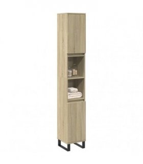 vidaXL Bathroom Cabinet Sonoma Oak 30x30x190cm Engineered Wood — V0672040670