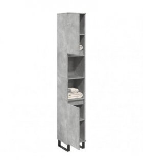 vidaXL Bathroom Cabinet Concrete Grey 30x30x190 cm Engineered Wood — V0672040671