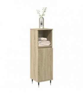 vidaXL Bathroom Cabinet Sonoma Oak 30x30x100 cm Engineered Wood — V0672040675