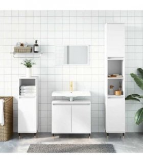vidaXL Bathroom Cabinet White 58x33x60 cm Engineered Wood