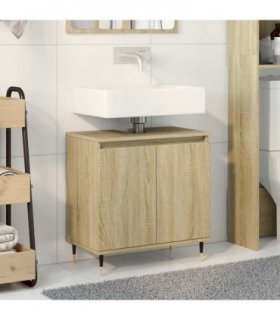 vidaXL Bathroom Cabinet Sonoma Oak 58x33x60 cm Engineered Wood — V0672040711