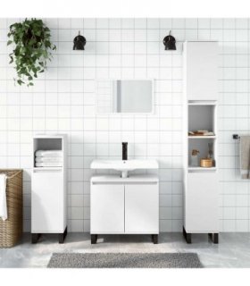 vidaXL Bathroom Cabinet White 58x33x60 cm Engineered Wood — V0672040728
