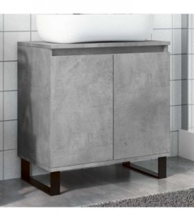 vidaXL Bathroom Cabinet Concrete Grey 58x33x60 cm Engineered Wood — V0672040733
