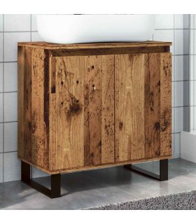 vidaXL Bathroom Cabinet Old Wood 58x33x60 cm Engineered Wood — V0672040734