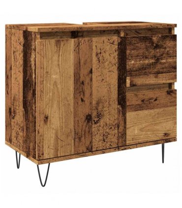 vidaXL Sink Cabinet Old Wood 65x33x60 cm Engineered Wood — V0672040750