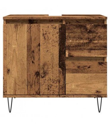 vidaXL Sink Cabinet Old Wood 65x33x60 cm Engineered Wood — V0672040750