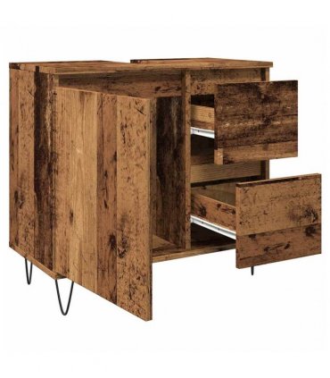 vidaXL Sink Cabinet Old Wood 65x33x60 cm Engineered Wood — V0672040750
