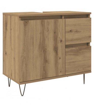 vidaXL Sink Cabinet Artisan Oak 65x33x60 cm Engineered Wood