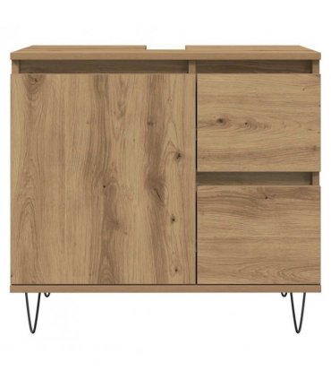 vidaXL Sink Cabinet Artisan Oak 65x33x60 cm Engineered Wood