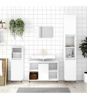 vidaXL Bathroom Cabinet White 80x33x60 cm Engineered Wood