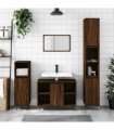 vidaXL Bathroom Cabinet Brown Oak 80x33x60 cm Engineered Wood