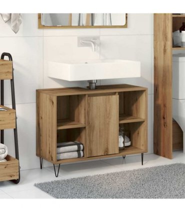 vidaXL Bathroom Cabinet Artisan Oak 80 x 33 x 60 cm Engineered Wood — V0672040775