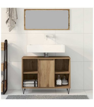 vidaXL Bathroom Cabinet Artisan Oak 80 x 33 x 60 cm Engineered Wood — V0672040775