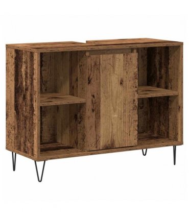 vidaXL Bathroom Cabinet Old Wood 80 x 33 x 60 cm Engineered Wood — V0672040776