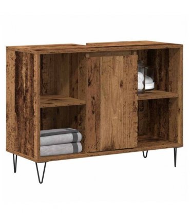 vidaXL Bathroom Cabinet Old Wood 80 x 33 x 60 cm Engineered Wood — V0672040776