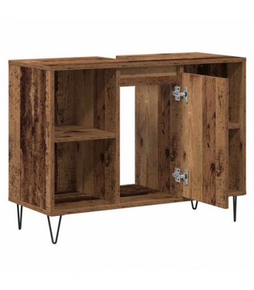 vidaXL Bathroom Cabinet Old Wood 80 x 33 x 60 cm Engineered Wood — V0672040776