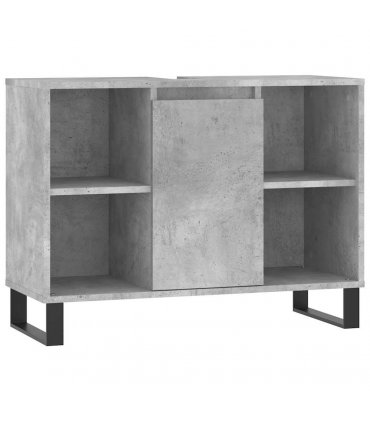 vidaXL Bathroom Cabinet Concrete Grey 80x33x60 cm Engineered Wood — V0672040785