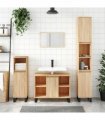 vidaXL Bathroom Cabinet Sonoma Oak 80x33x60 cm Engineered Wood — V0672040786