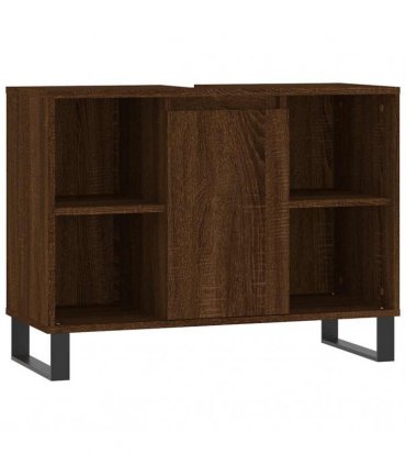 vidaXL Bathroom Cabinet Brown Oak 80x33x60 cm Engineered Wood — V0672040787