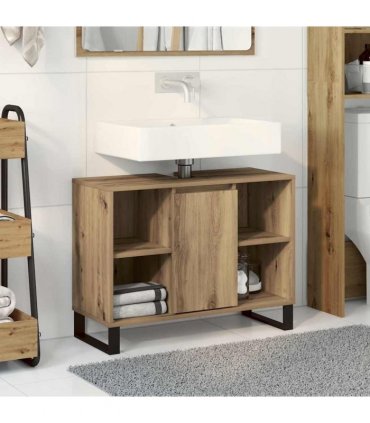 vidaXL Bathroom Cabinet Artisan Oak 80 x 33 x 60 cm Engineered Wood — V0672040791