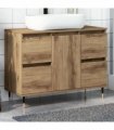 vidaXL Bathroom Cabinet Artisan Oak 80x33x60 cm Engineered Wood