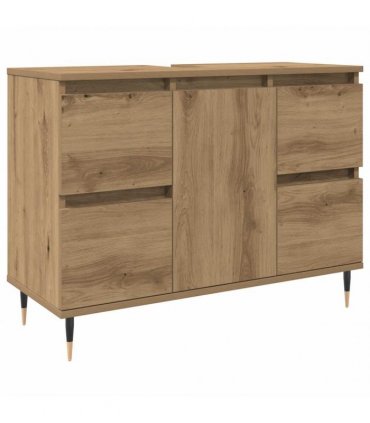 vidaXL Bathroom Cabinet Artisan Oak 80x33x60 cm Engineered Wood