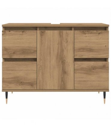 vidaXL Bathroom Cabinet Artisan Oak 80x33x60 cm Engineered Wood