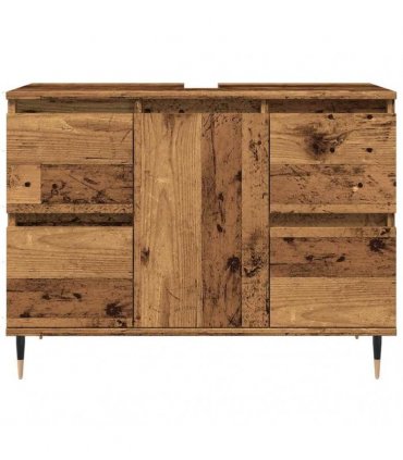 vidaXL Bathroom Cabinet Old Wood 80x33x60 cm Engineered Wood — V0672040798