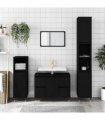 vidaXL Bathroom Cabinet Black 80x33x60 cm Engineered Wood — V0672040799