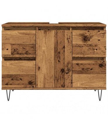 vidaXL Bathroom Cabinet Old Wood 80x33x60 cm Engineered Wood — V0672040801