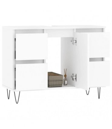 vidaXL Bathroom Cabinet White 80x33x60 cm Engineered Wood — V0672040802