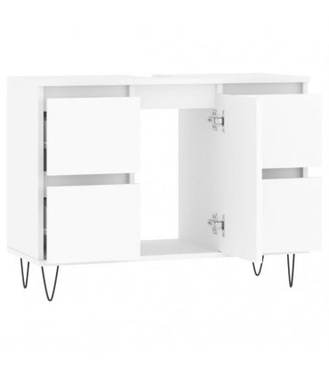 vidaXL Bathroom Cabinet White 80x33x60 cm Engineered Wood — V0672040802