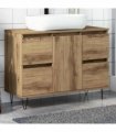 vidaXL Bathroom Cabinet Artisan Oak 80x33x60 cm Engineered Wood — V0672040804