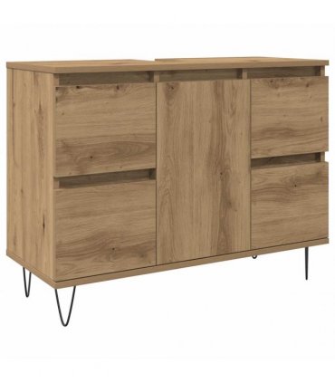 vidaXL Bathroom Cabinet Artisan Oak 80x33x60 cm Engineered Wood — V0672040804