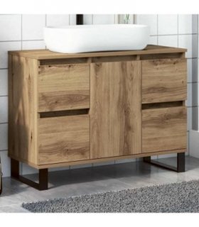 vidaXL Bathroom Sink Cabinet Artisan Oak 80x33x60 cm Engineered Wood
