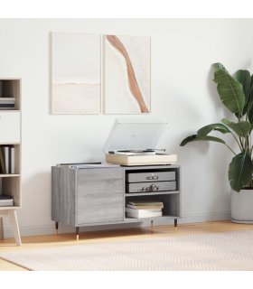 vidaXL Record Cabinet Grey Sonoma 85x38x48 cm Engineered Wood