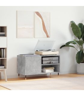 vidaXL Record Cabinet Concrete Grey 85x38x48 cm Engineered Wood