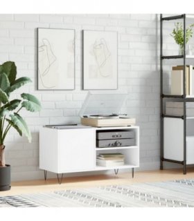 vidaXL Record Cabinet White 85x38x48 cm Engineered Wood