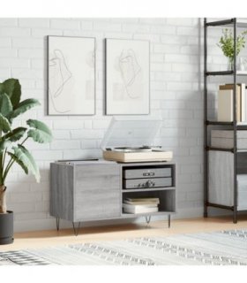 vidaXL Record Cabinet Grey Sonoma 85x38x48 cm Engineered Wood — V0672040848