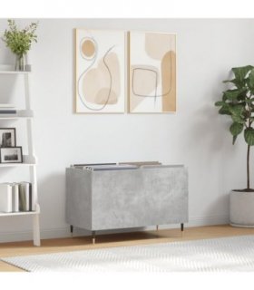 vidaXL Record Cabinet Concrete Grey 74.5x38x48 cm Engineered Wood — V0672040866