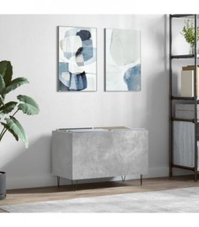 vidaXL Record Cabinet Concrete Grey 74.5x38x48 cm Engineered Wood — V0672040871