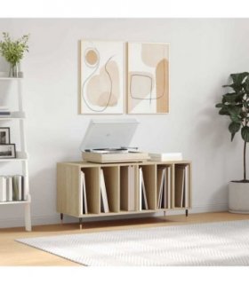 vidaXL Record Cabinet Sonoma Oak 100x38x48 cm Engineered Wood
