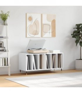 vidaXL Record Cabinet White 100x38x48 cm Engineered Wood