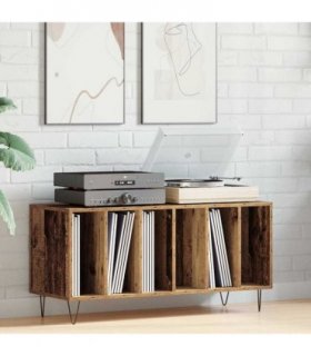 vidaXL Record Cabinet Old wood 100 x 38 x 48 cm Engineered Wood — V0672040893