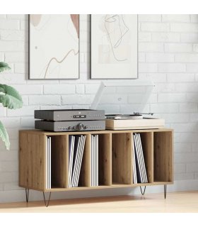 vidaXL Record Cabinet Artisan oak 100 x 38 x 48 cm Engineered Wood — V0672040894