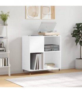vidaXL Record Cabinet White 84.5x38x89 cm Engineered Wood — V0672040908
