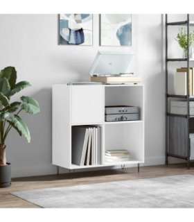 vidaXL Record Cabinet White 84.5x38x89 cm Engineered Wood — V0672040921