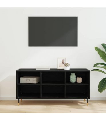 vidaXL TV Cabinet Black Oak 103.5 x 30 x 50 cm Engineered Wood